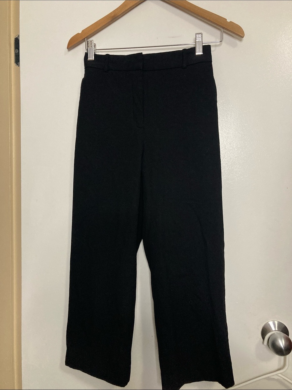 Artizia babaton Wool Black Wide-Leg Trousers Cropped 0 “AS IS”